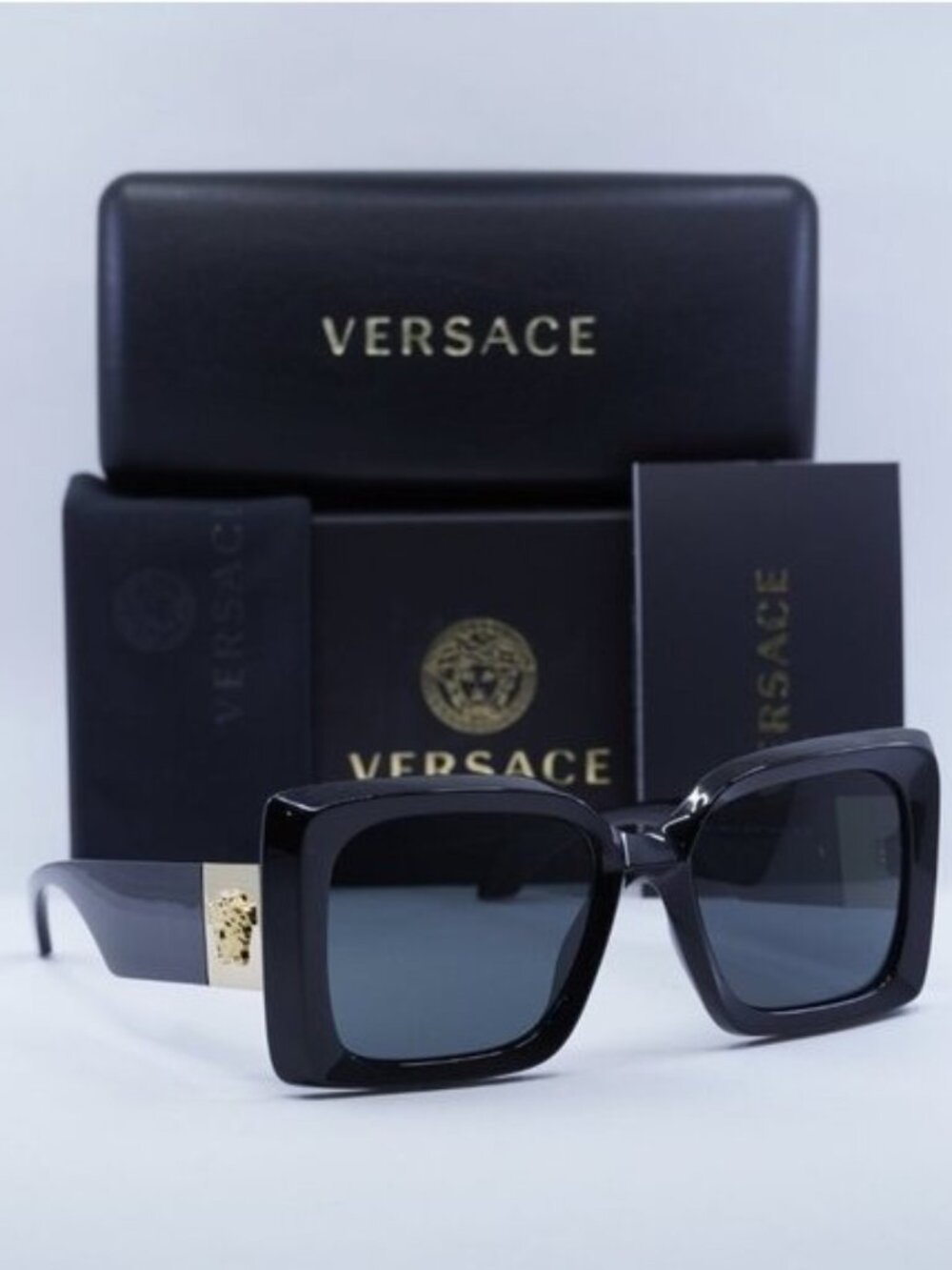 Versace VE4467U GB1/87 Black/Dark Grey Sunglasses
